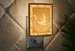 Moon Night Light - Porcelain Lithophane "Man in the Moon" moon, clouds, night sky themed nursery wall plug in accent light