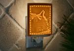 Cat Night Light - Porcelain Lithophane "Kitten Dreams" kitty, animal, feline themed wall plug in accent light