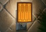 Night Light - Porcelain Lithophane "Mission-Prairie Style" Art Deco, Wright inspired, Tree of Life themed wall plug in accent light