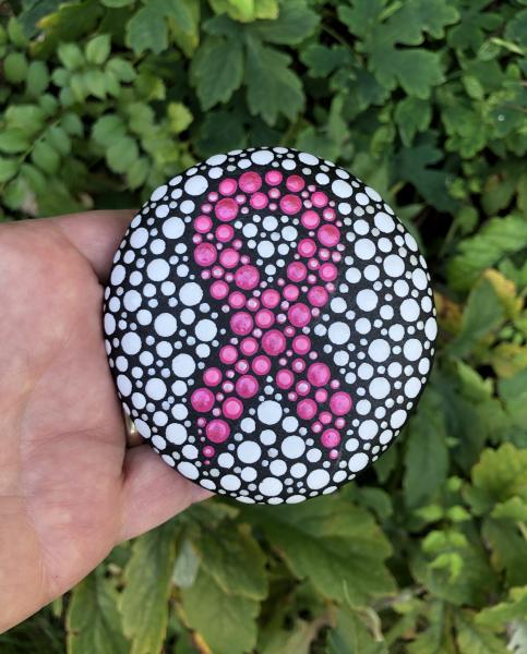 Breast Cancer Stone - Pink Ribbon