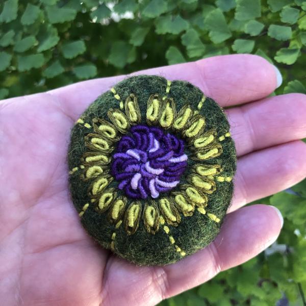 Embroidered Stone-Wood Violet