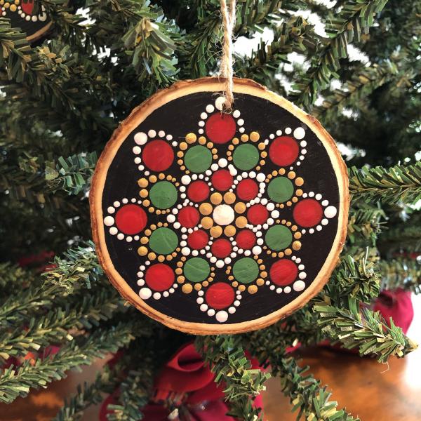 Hand Painted Wooden Christmas Ornament