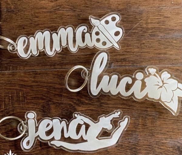 Name Clear Acrylic Keychains picture