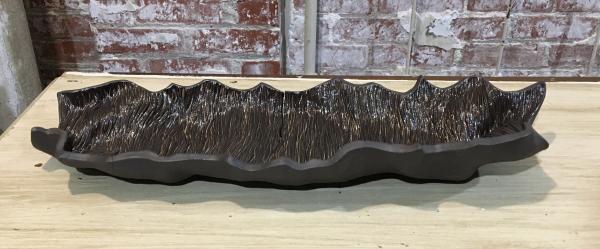 Large Coil Tray with Albany Brown Glaze