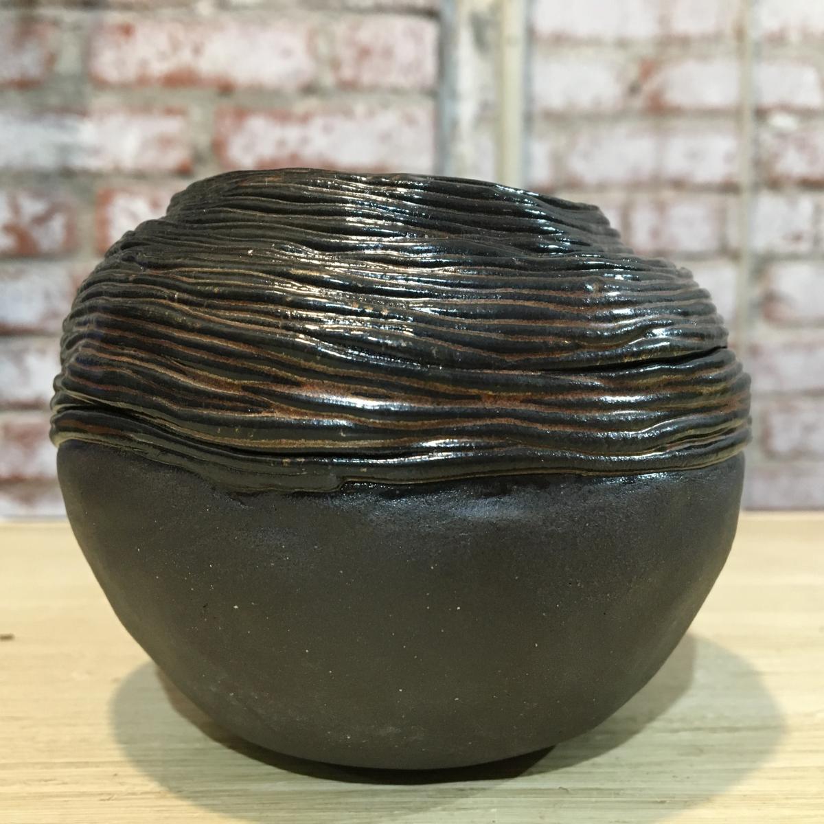 Coil Pinch Pot with Ancient Copper Glaze picture