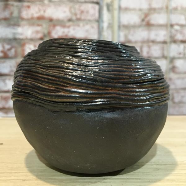 Coil Pinch Pot with Ancient Copper Glaze picture