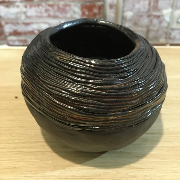 Coil Pinch Pot with Ancient Copper Glaze picture