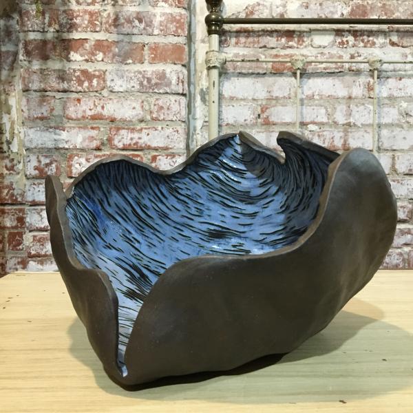 Large Coil Vessel with Twilight Blue Glaze picture