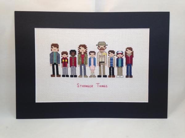 Stranger Things themed counted cross stitch kit picture