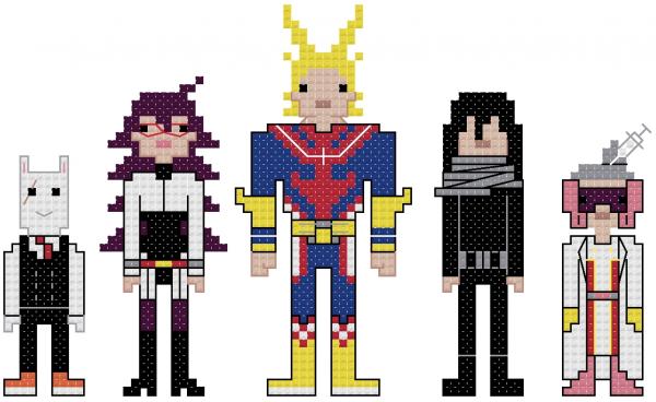 My Hero Academia Teachers themed counted cross stitch kit picture