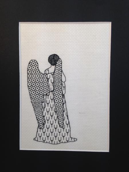 SALE! Blackwork Angel cross stitch kit picture