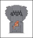 Cat On Iron Throne counted cross stitch kit