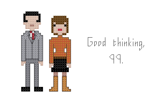 Get Smart themed counted cross stitch kit