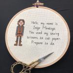 Inigo Montoya themed counted cross stitch kit