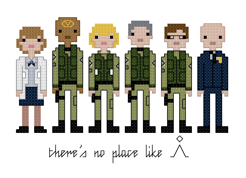 Stargate SG-1 themed counted cross stitch kit