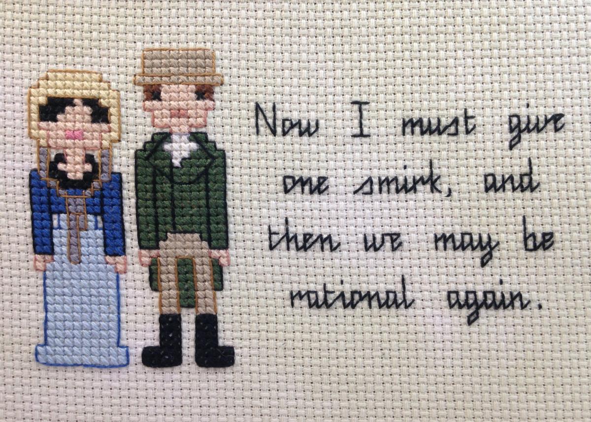 Northanger Abbey counted cross stitch kit picture