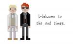 Good Omens themed counted cross stitch kit