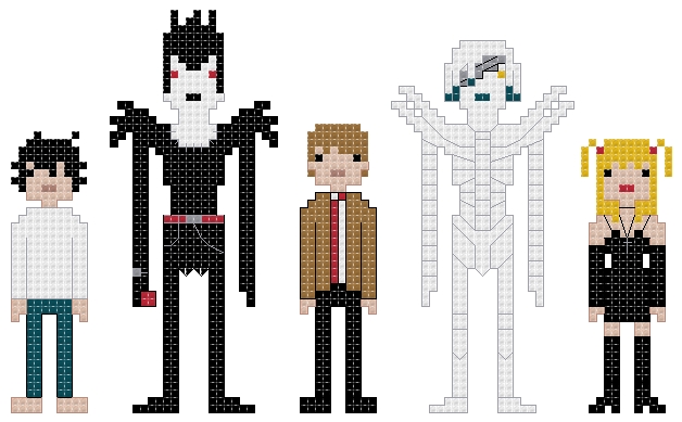 Death Note themed counted cross stitch kit