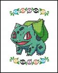 Bulbasaur Portrait counted cross stitch kit