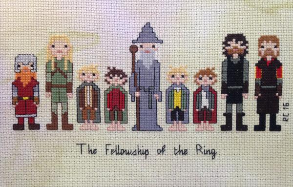 Lord Of The Rings themed counted cross stitch kit picture