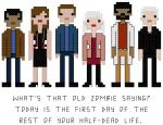 iZombie themed counted cross stitch kit