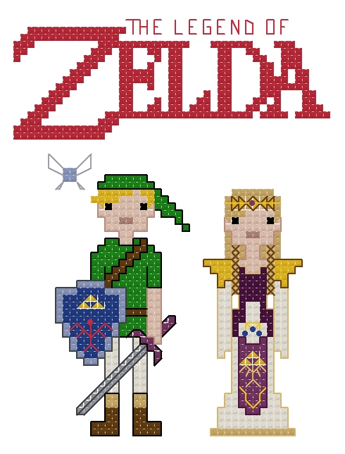 The Legend of Zelda themed counted cross stitch kit picture