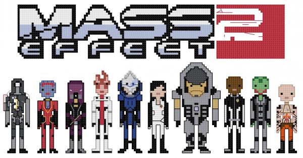 Mass effect 2 themed counted cross stitch kit
