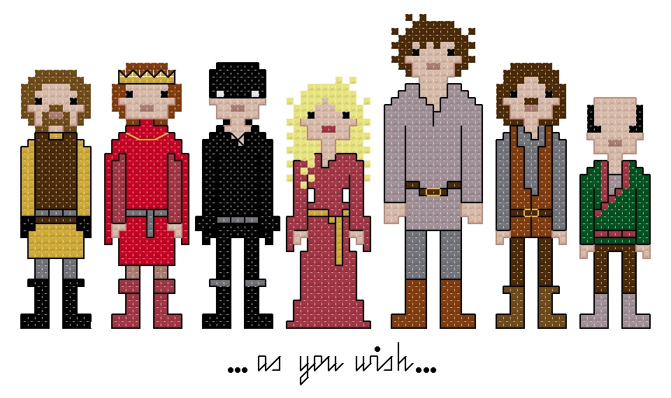 Princess Bride themed counted cross stitch kit picture