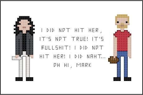 The Room: Oh Hi Mark themed counted cross stitch kit picture