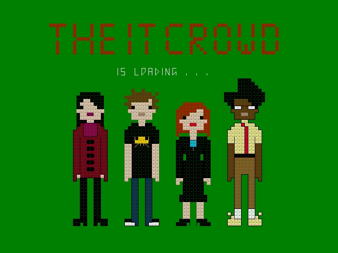 IT Crowd themed counted cross stitch kit