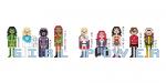 Girl Power themed counted cross stitch kit