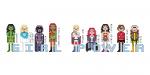 Girl Power themed counted cross stitch kit