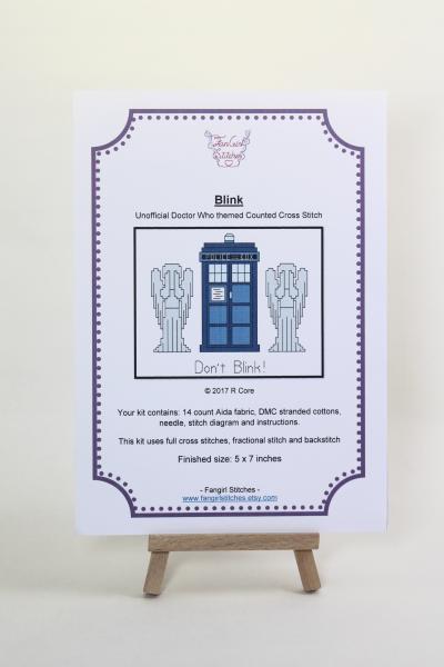 Don’t Blink counted cross stitch kit
