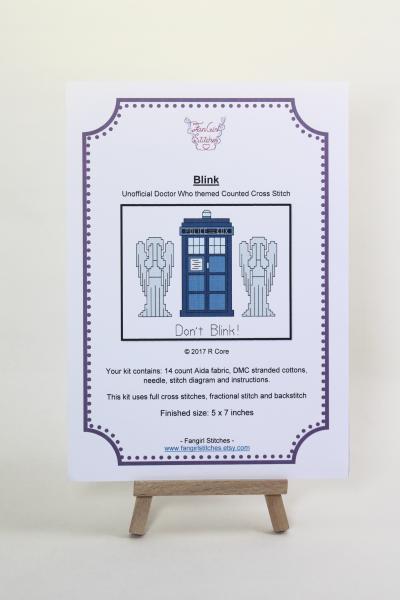 Don’t Blink counted cross stitch kit picture