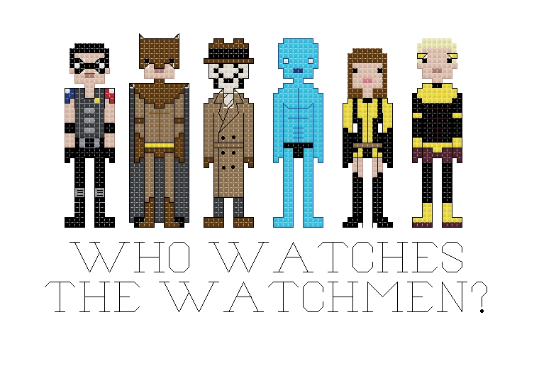 Watchmen themed counted cross stitch kit picture