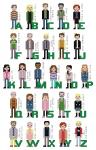 Gilmore Girls themed Alphabet counted cross stitch kit
