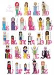 Women of Disney themed Alphabet counted cross stitch kit