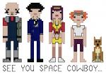 Cowboy Bebop themed counted cross stitch kit