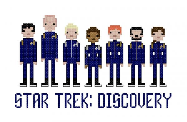 Star Trek Discovery themed counted cross stitch kit