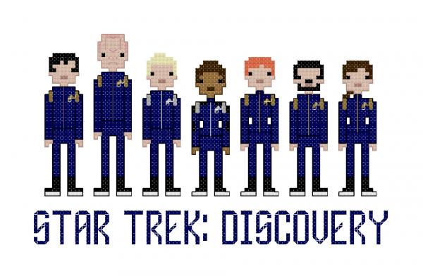 Star Trek Discovery themed counted cross stitch kit picture