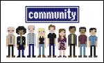 Community themed counted cross stitch kit