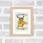 Detective Pikachu themed counted cross stitch kit