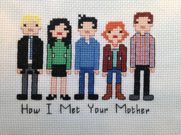 SALE! How I Met Your Mother themed counted cross stitch kit picture