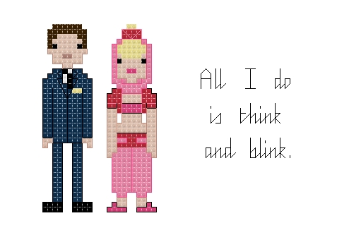 I Dream of Jeannie themed counted cross stitch kit picture