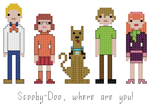 Scooby Doo themed counted cross stitch kit