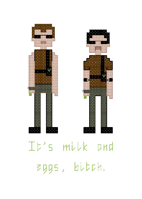 Scott Pilgrim: Vegan Police themed counted cross stitch kit
