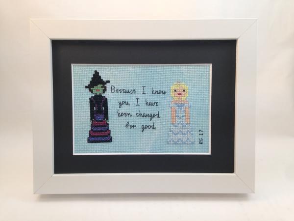 Wicked themed counted cross stitch kit picture