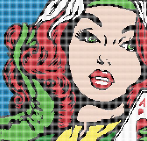 Rogue themed counted cross stitch kit