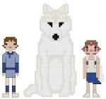 Studio Ghibli: Princess Mononoke themed counted cross stitch kit