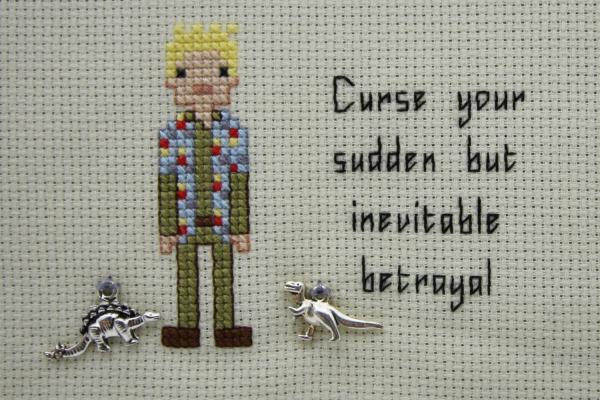 Firefly themed Curse Your Betrayal counted cross stitch kit picture